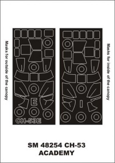 CH-53 Canopy Frame Paint Masks 1/48 Montex Academy