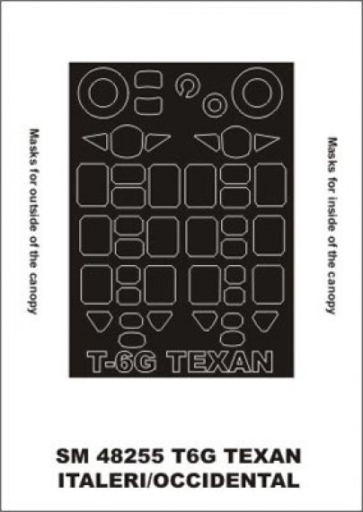 Montex Kabinendachrahmen Farbmaske T-6G Texan 1/48