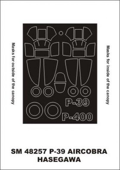 Montex 1/48 Bell P-39 Airacobra maschere cornice baldacchino