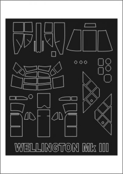Montex 1/48 Vickers Wellington Mk.III Canopy Frame Paint Mask