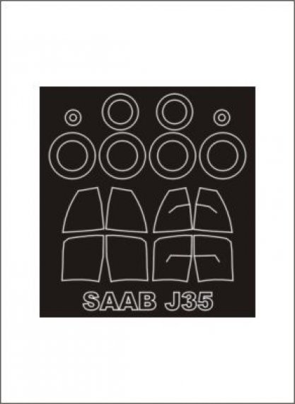 Lackiermasken Saab J-35 Draken 1/48 Montex