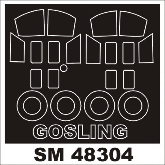 Montex 1/48 Grumman Gosling Canopy Frame Paint Masks