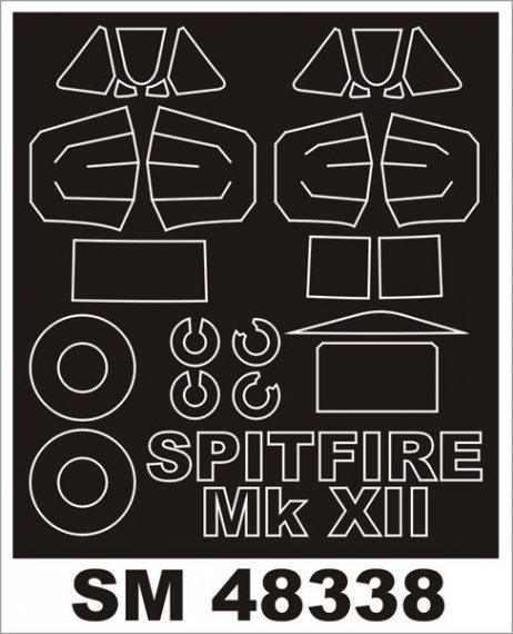 Lackiermasken Spitfire Mk.XII 1/48 Montex