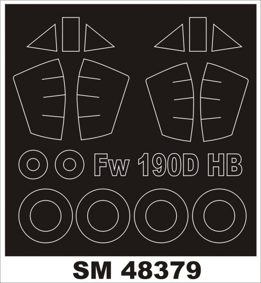 Montex 1/48 Focke-Wulf Fw-190D-9 Masken Verdeck