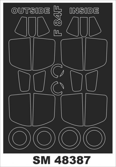 Montex 1/48 F-84F Canopy Frame Paint Masks