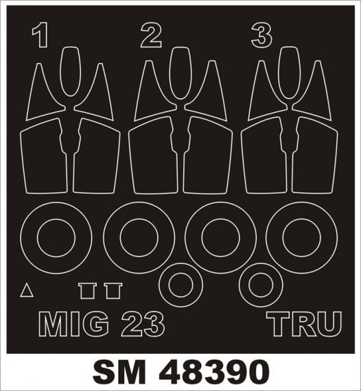 Maschera verriera MiG-23ML/MF 1/48 Montex