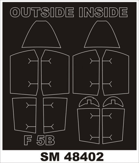 1/48 Northrop F-5B/CF-5B/NF-5B FREEDOM FIGHTER canopy masks