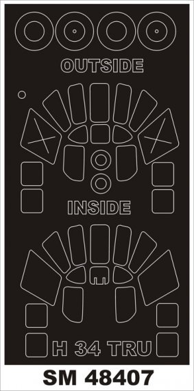 1/48 Sikorsky H-34 canopy masks