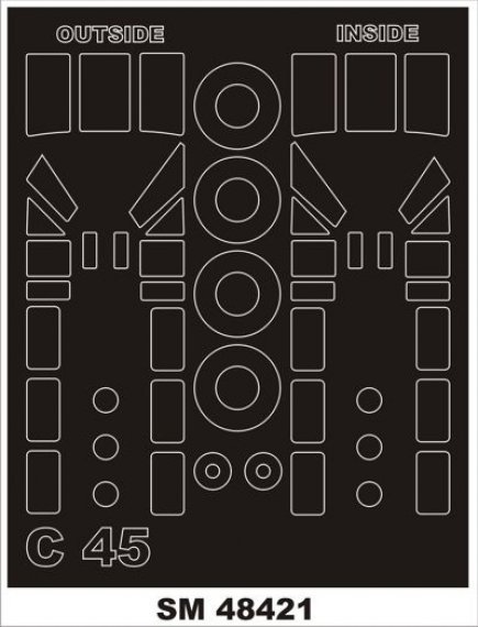 1/48 Beech C-45F/UC-45F (outside, inside) (for ICM)