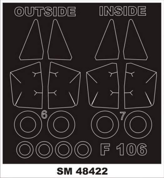 1/48 Convair F-106A Delta Dart (outside, inside) (for Trumpeter)