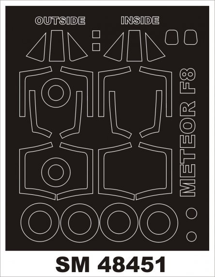 1/48 Gloster Meteor F.8 masks