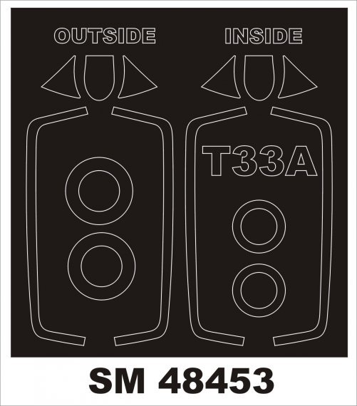 1/48 Lockheed T-33A Early Version masks