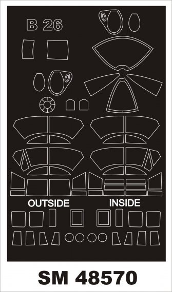 mask for ICM Martin B-26B Marauder 1/48