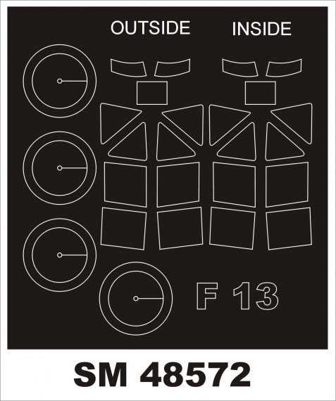 1/48 Junkers F-13 inside and outside mask for Miniart