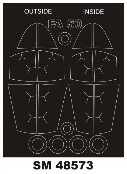 1/48 Kai FA-5 masks inside and outside for Academy