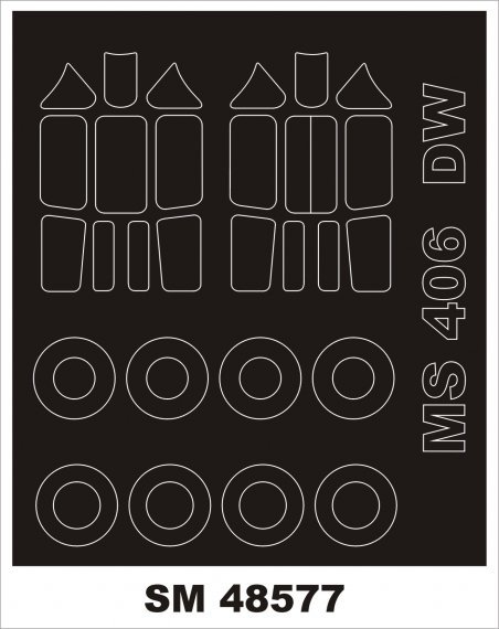 1/48 Ms 406 for Hobby Boss canopy frame paint mask
