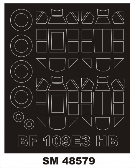 1/48 Messerschmitt Bf-109E-3 for Hobby Boss mask