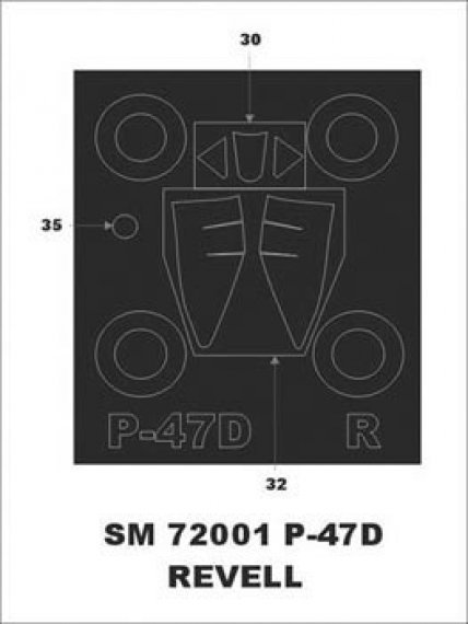 Montex 1/72 P-47D Thunderbolt Bubbletop Maschera