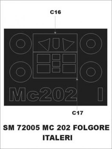 Montex Lackiermaske Macchi C.202 1/72 Italeri