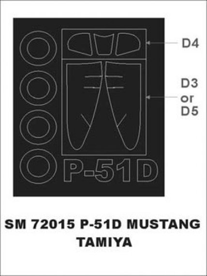 Montex Lackiermaske P-51D Mustang 1/72 Tamiya