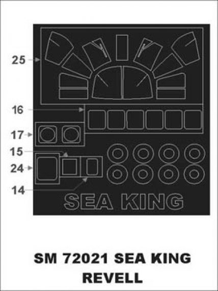 Maschera vernice Sea King Mk.41 1/72 Revell