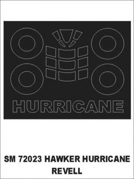 Montex 1/72 Hawker Hurricane Canopy Frame Paint Mask