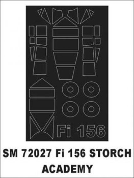 Montex 1/72 Fieseler Fi-156C Storch Canopy Frame Paint Mask