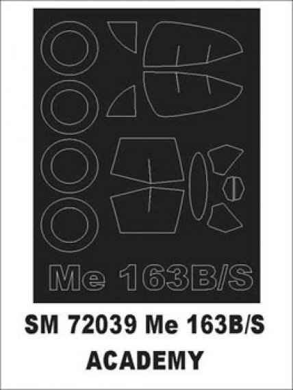 Me-163 Komet Canopy Paint Mask 1/72 Academy