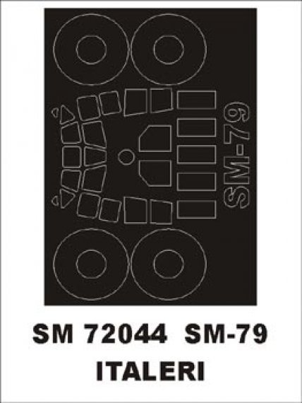 Montex 1/72 Masque SM.79 Canopy Frame Italeri