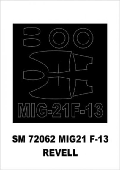 Montex 1/72 MiG-21F-13 Canopy Frame Paint Mask Revell