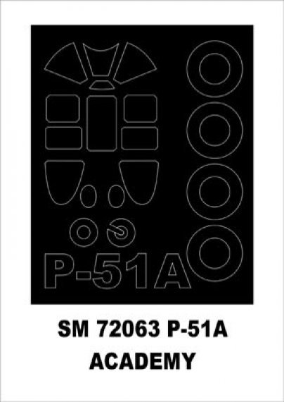 Montex 1/72 P-51A Canopy Frame Paint Mask Exterior