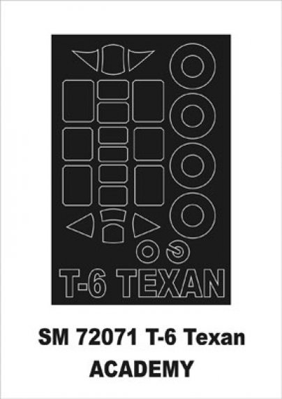 Montex Canopy Frame Paint Mask T-6 Texan 1/72