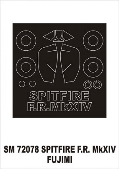 Montex Paint Mask Spitfire F.R. Mk XIV 1/72 Fujimi