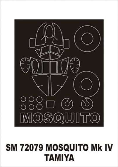 Montex Canopy Frame Paint Mask Mosquito Mk.IV 1/72
