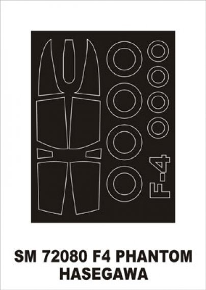 1/72 McDonnell F-4 Phantom canopy frame paint mask outside only