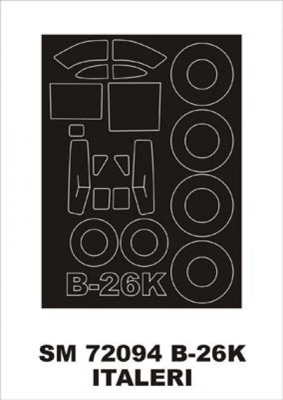 Montex 1/72 Douglas B-26K Invader Maschera Canopy