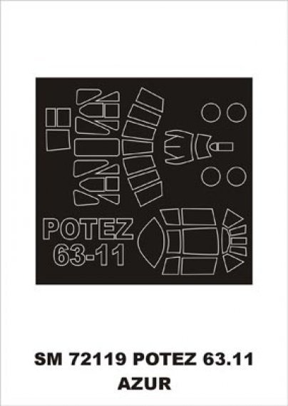 Masque Potez 63-11 1/72 Montex pour Azur