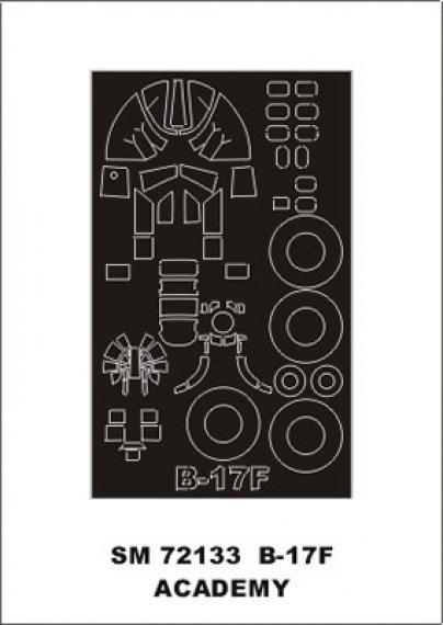 Montex 1/72 B-17F Flying Fortress Masque Canopy