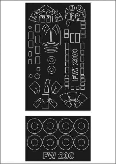 Montex 1/72 Fw-200 Condor Canopy Frame Paint Mask Revell