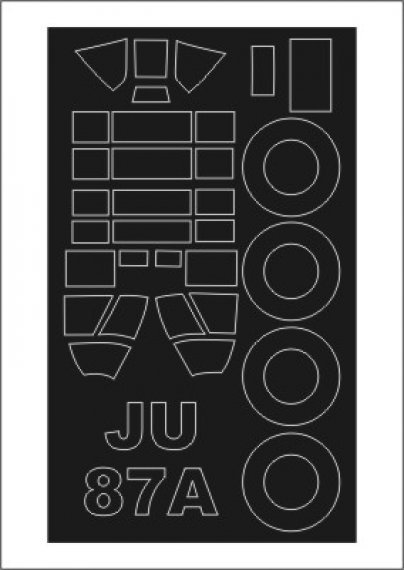 Montex 1/72 Ju-87A Stuka Canopy Frame Paint Mask