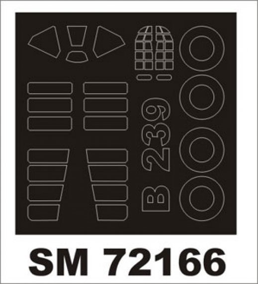 Montex Paint Mask Canopy Frame Buffalo 1/72