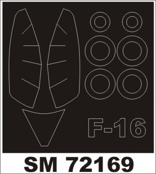 Montex 1/72 F-16CG/F-16CJ Canopy Frame Paint Mask