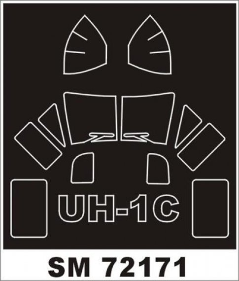 Masque peinture UH-1C Montex 1/72 Hobby Boss