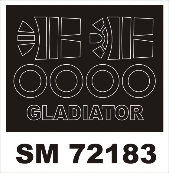 1/72 Gloster Gladiator (exterior) canopy masks (for SWORD)