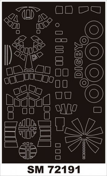Montex Maschera Cornice Parabrezza Douglas Digby Mk.I 1/72