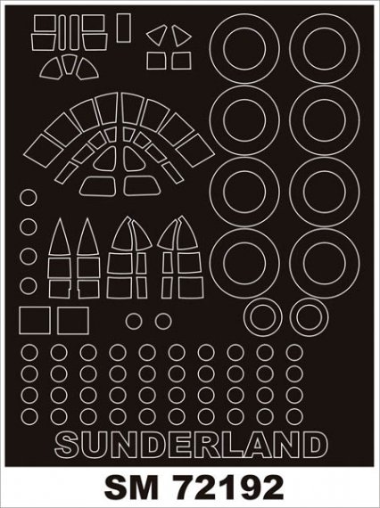 Montex 1/72 Short Sunderland Mk.I Canopy Frame Paint Mask