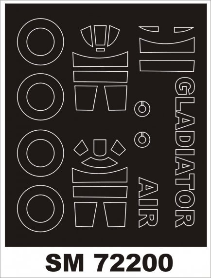 1/72 GLOSTER GLADIATOR (exterior) canopy masks (for AIRFIX)