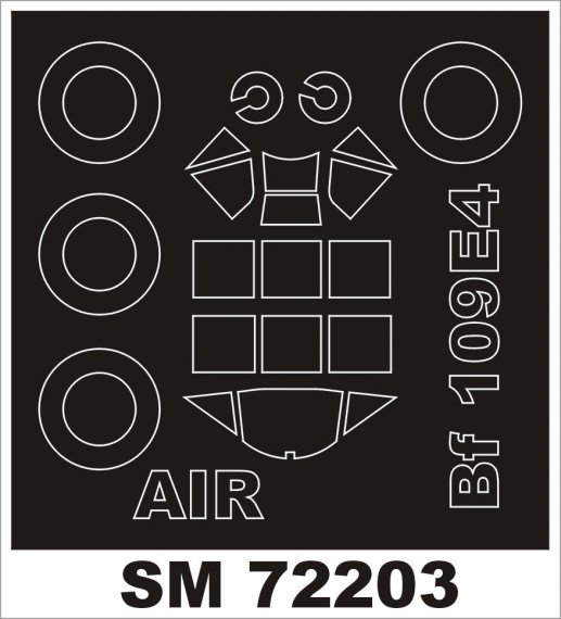 Montex 1/72 Masque Vernis Bf-109E-4 Airfix