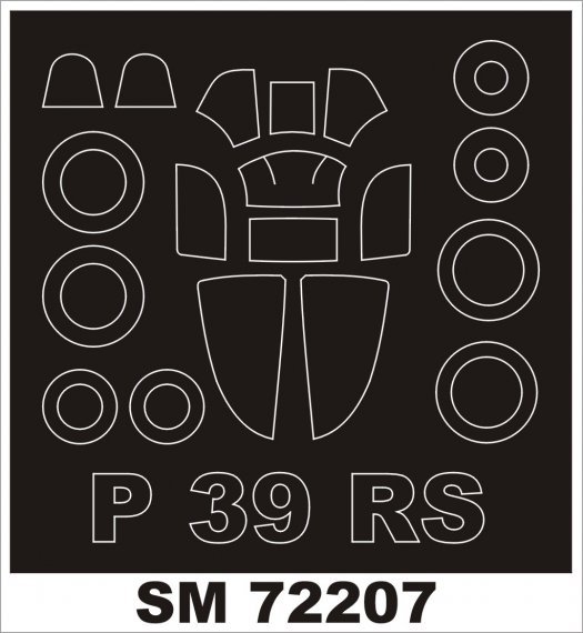 Montex 1/72 Bell P-39 Airacobra Canopy Frame Paint Mask