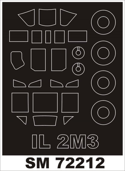Montex 1/72 Canopy Frame Paint Mask Il-2M3 Tamiya